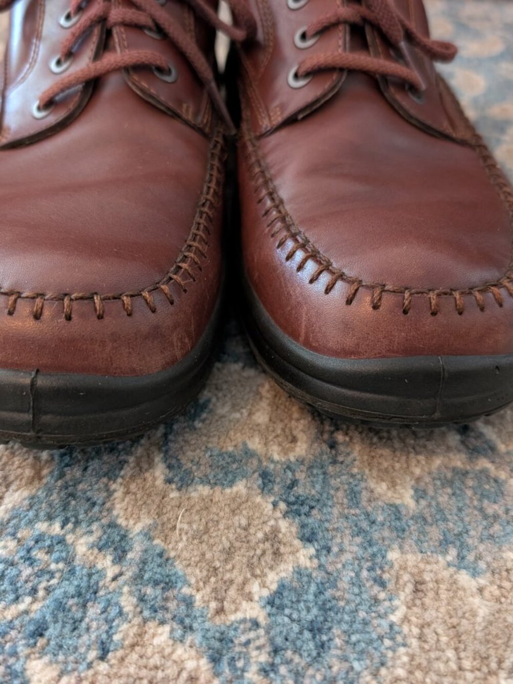 ECCO Shoes Men's 47 Tie Brown Leather TPU Casual Business Oxford Comfort - Picture 4 of 14